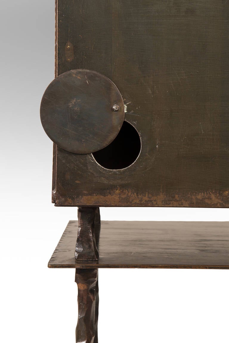 Garouste & Bonetti for Galerie Neotu: A Wrought Iron and Terracotta Cabinet 1