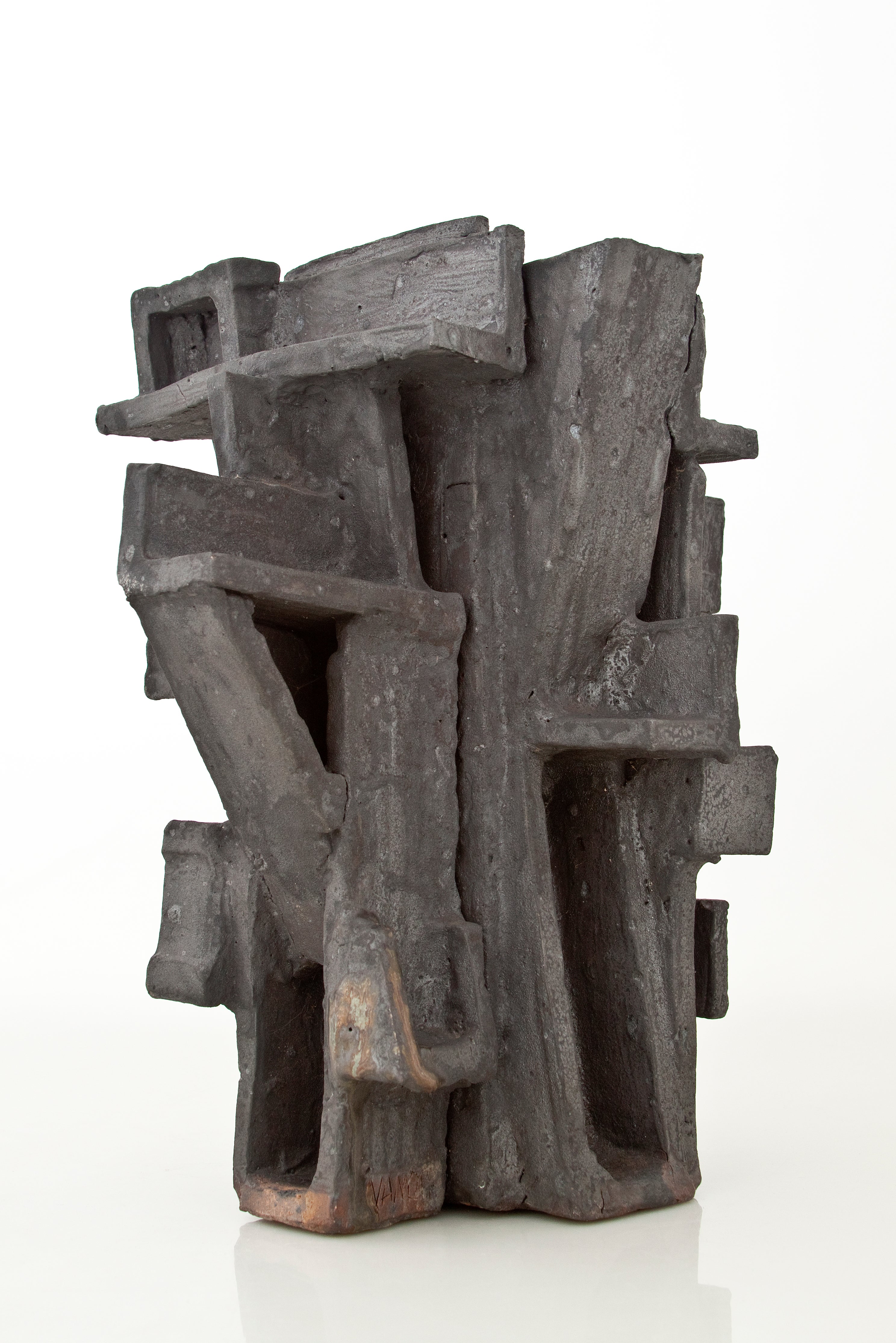 A Glazed Stoneware Abstract Sculpture by Vassil Ivanoff