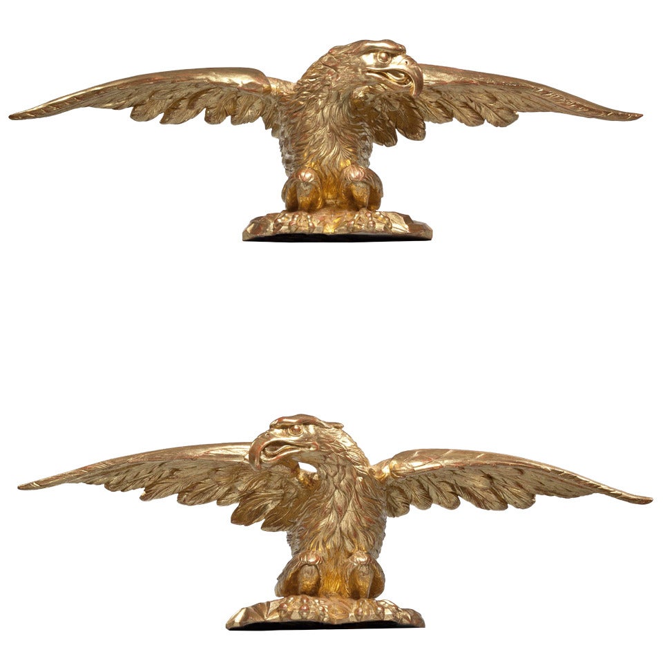Carved Gilt Eagles For Sale