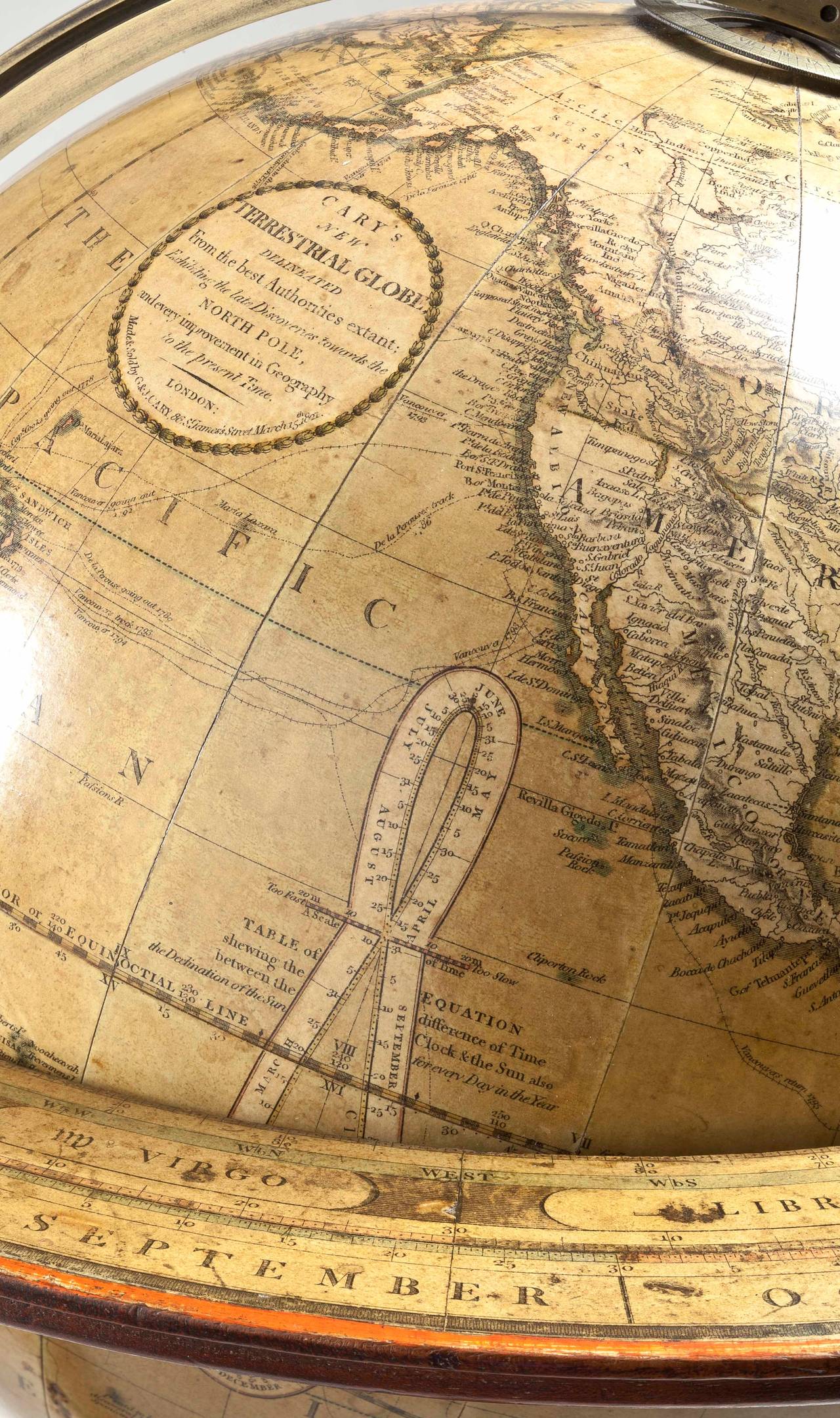 Pair of Cary's Terrestrial and Celestial Globes