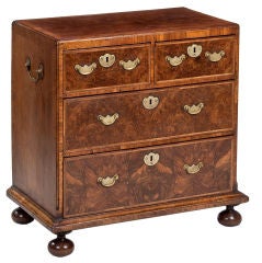 A Burl Walnut Chest of Drawers