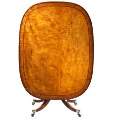 A Boldly Figured Sheraton Tilt-Top Breakfast Table