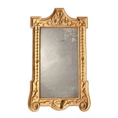 A Rare and Unusual Neoclassical Gilded Frame Mirror