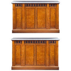 A Pair of Regency Pollard Oak Cabinets