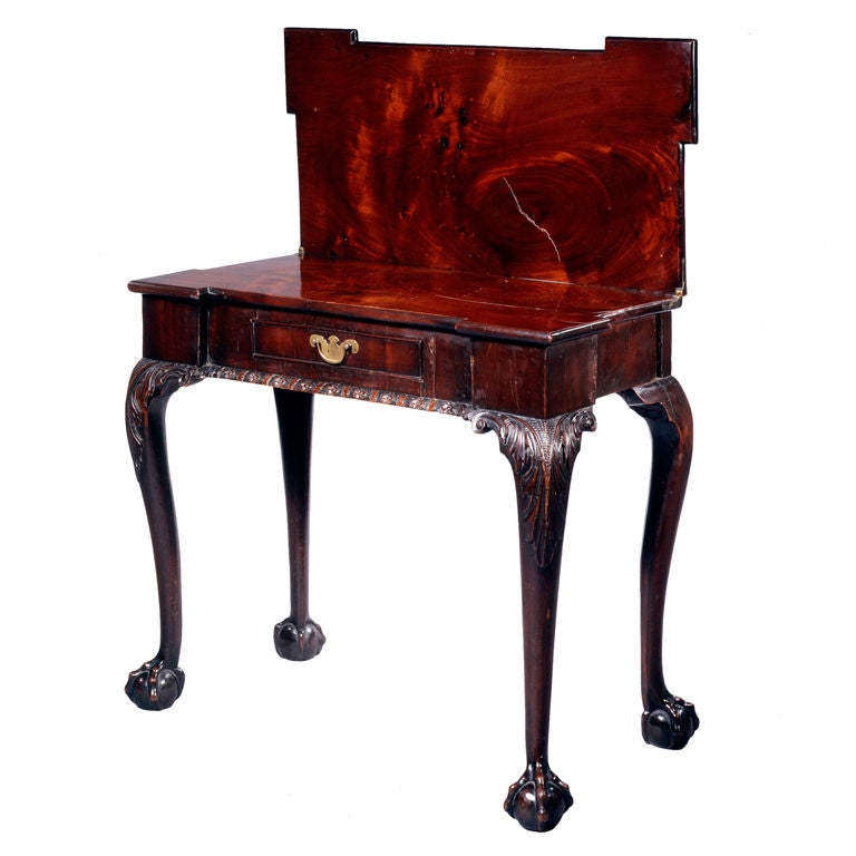 Mahogany Chippendale Tea Table For Sale