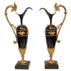 A Pair of Empire Style Ewers