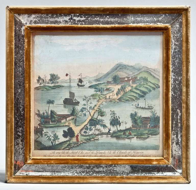 18th Century and Earlier Four English 18th Century Engravings of China For Sale