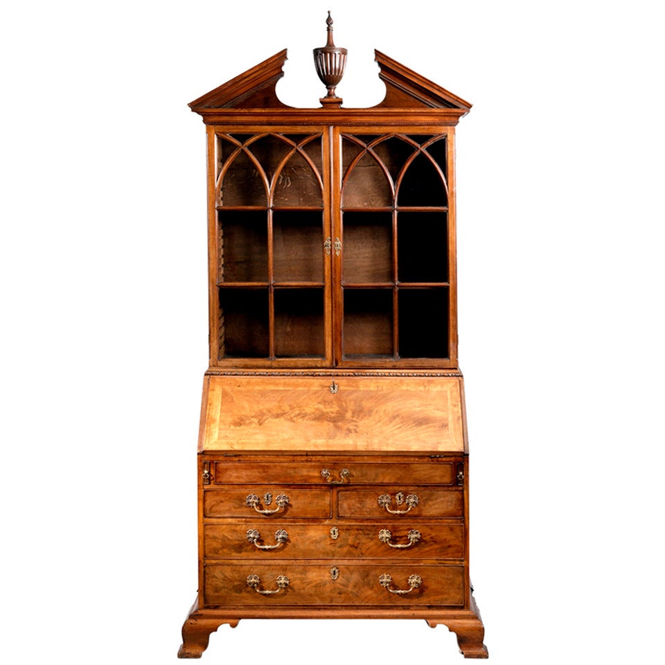 A Superb George II Bureau Bookcase in the manner of Thomas Chipp For Sale