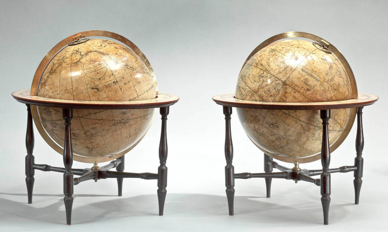 Pair of Regency Celestial and Terrestrial Globes
