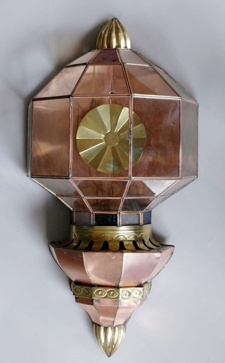 LARGEE Copper Brass Wall Sconce Taxco 1975