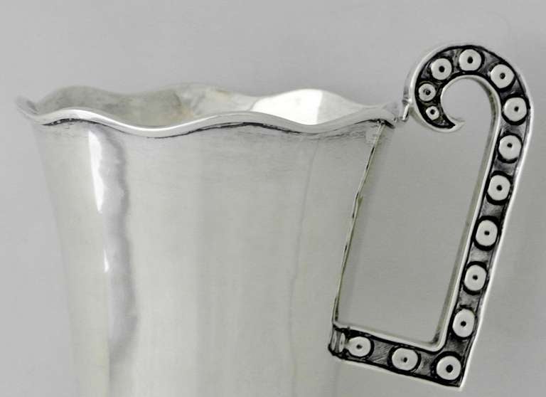 20th Century Tane Mexico Sterling Silver Pitcher