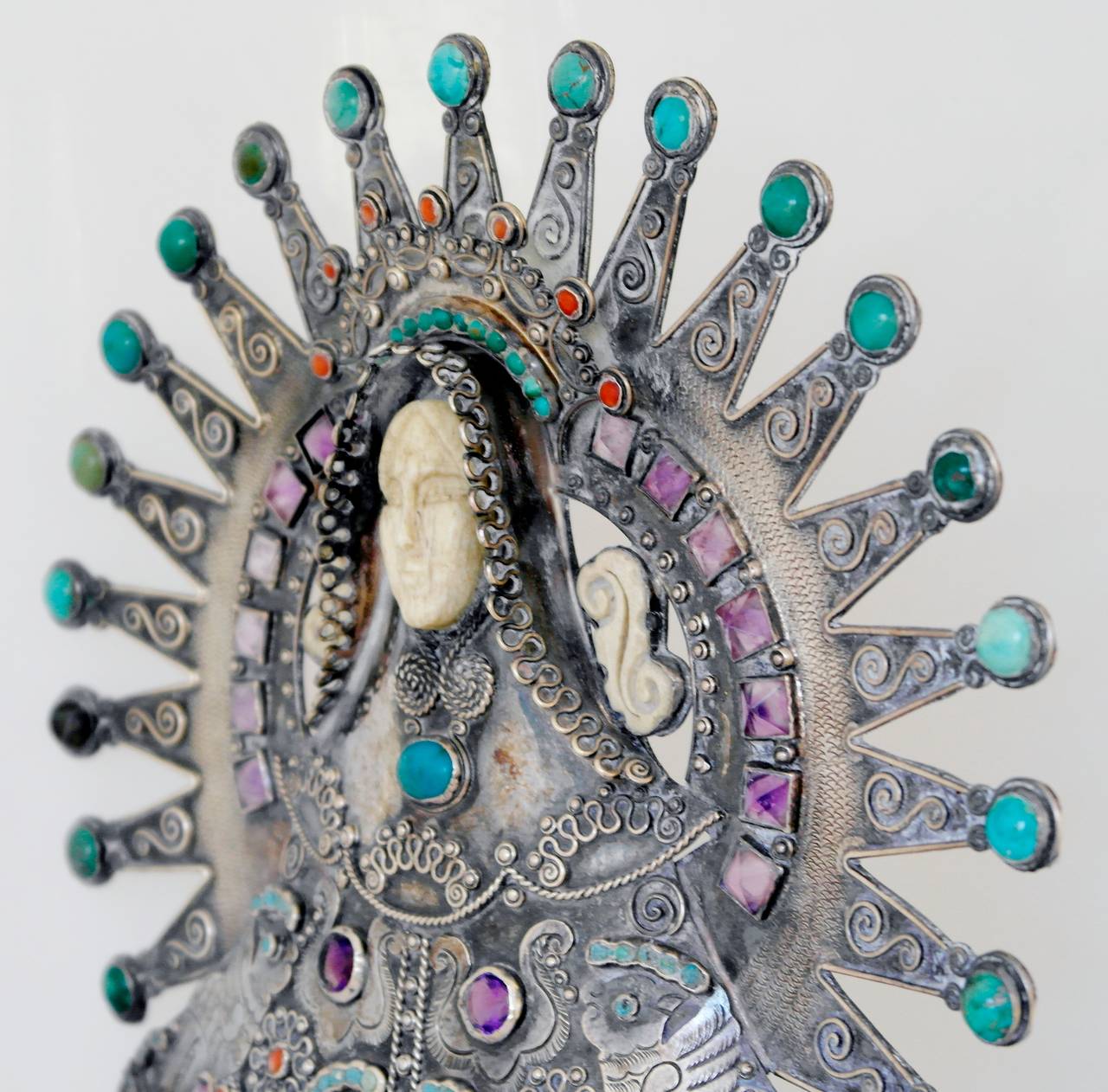 Scarce Matl Taxco Sterling Silver Religious Centerpiece In Excellent Condition In New York, NY