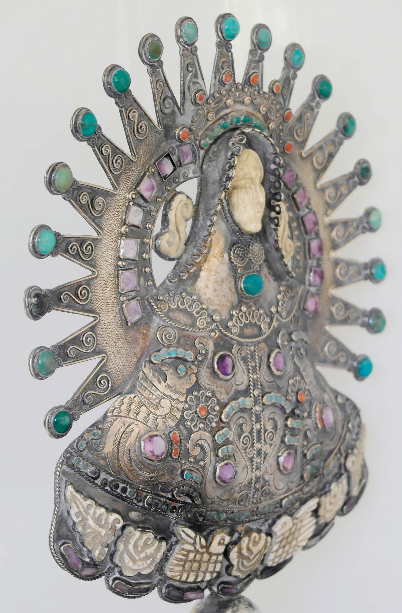 Scarce Matl Taxco Sterling Silver Religious Centerpiece 2