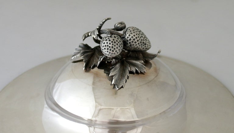 Sublime Gorham Coin Silver Covered Tazza Strawberry Finial 1870 1