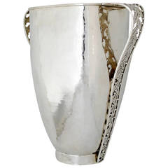 Emilia Castillo Large Silverplate Handwrought Large Vase / Ice Bucket
