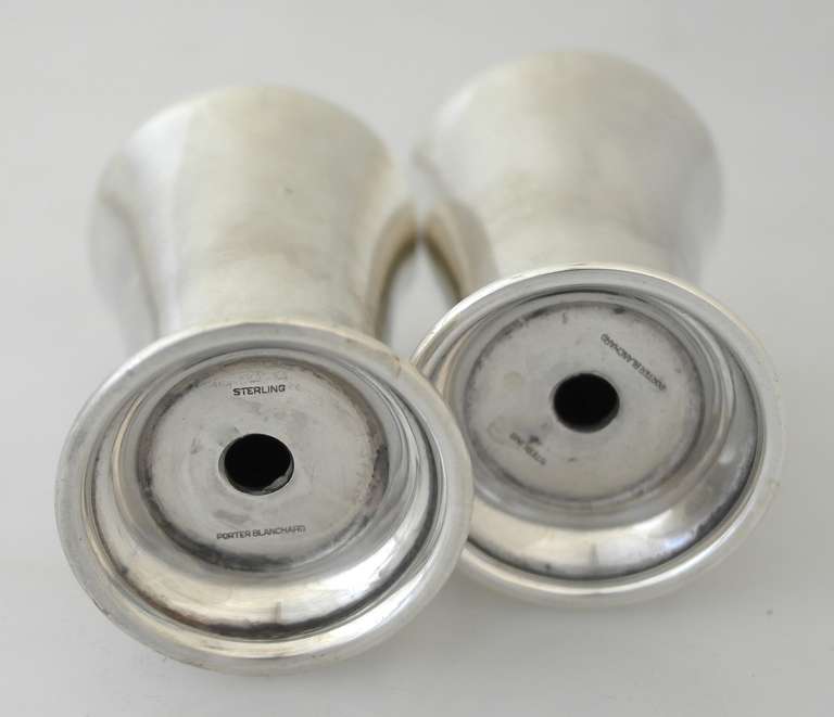 Porter Blanchard Sterling Silver Salt & Pepper Shakers In Excellent Condition For Sale In New York, NY