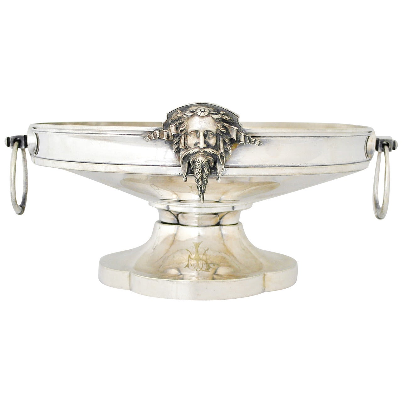 Monumental Gorham Silver Centerpiece with Loop Handles 1871 For Sale