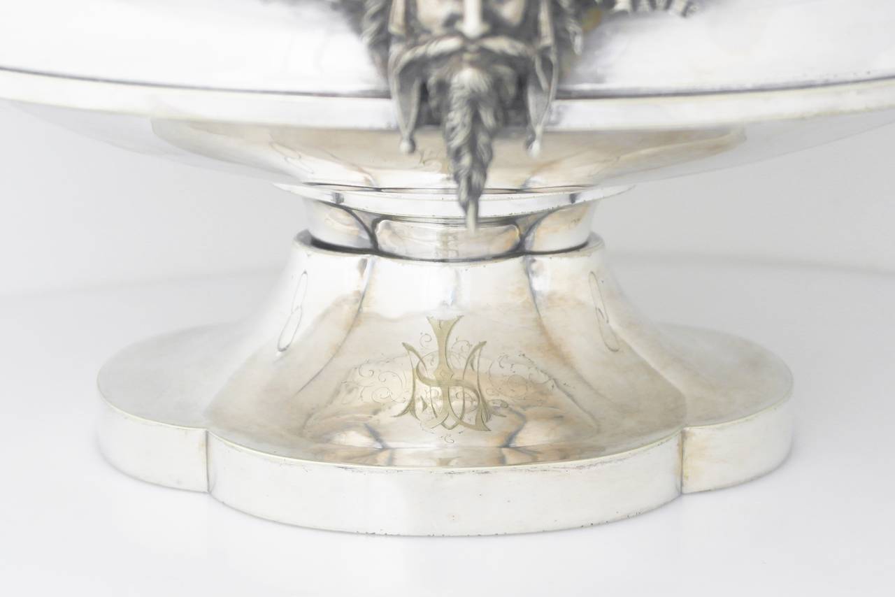 Monumental Gorham Silver Centerpiece with Loop Handles 1871 In Excellent Condition For Sale In New York, NY