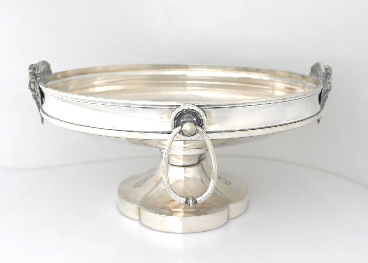 Late 19th Century Monumental Gorham Silver Centerpiece with Loop Handles 1871 For Sale
