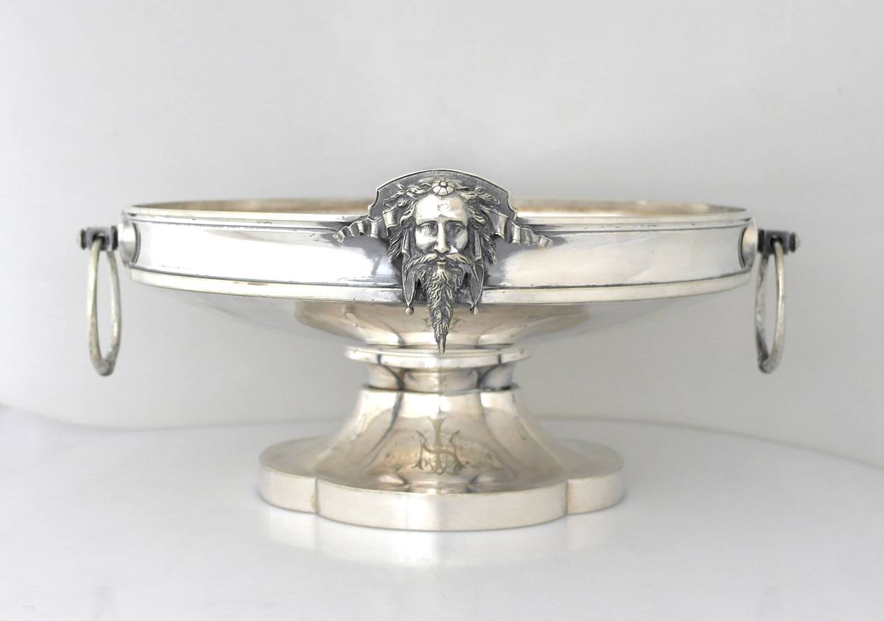 Monumental Gorham Silver Centerpiece with Loop Handles 1871 For Sale 2