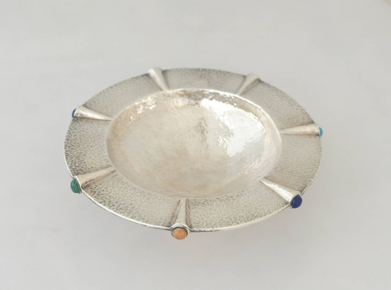 Emilia Castillo Sterling Silver Hand-Hammered Bowl In Excellent Condition In New York, NY