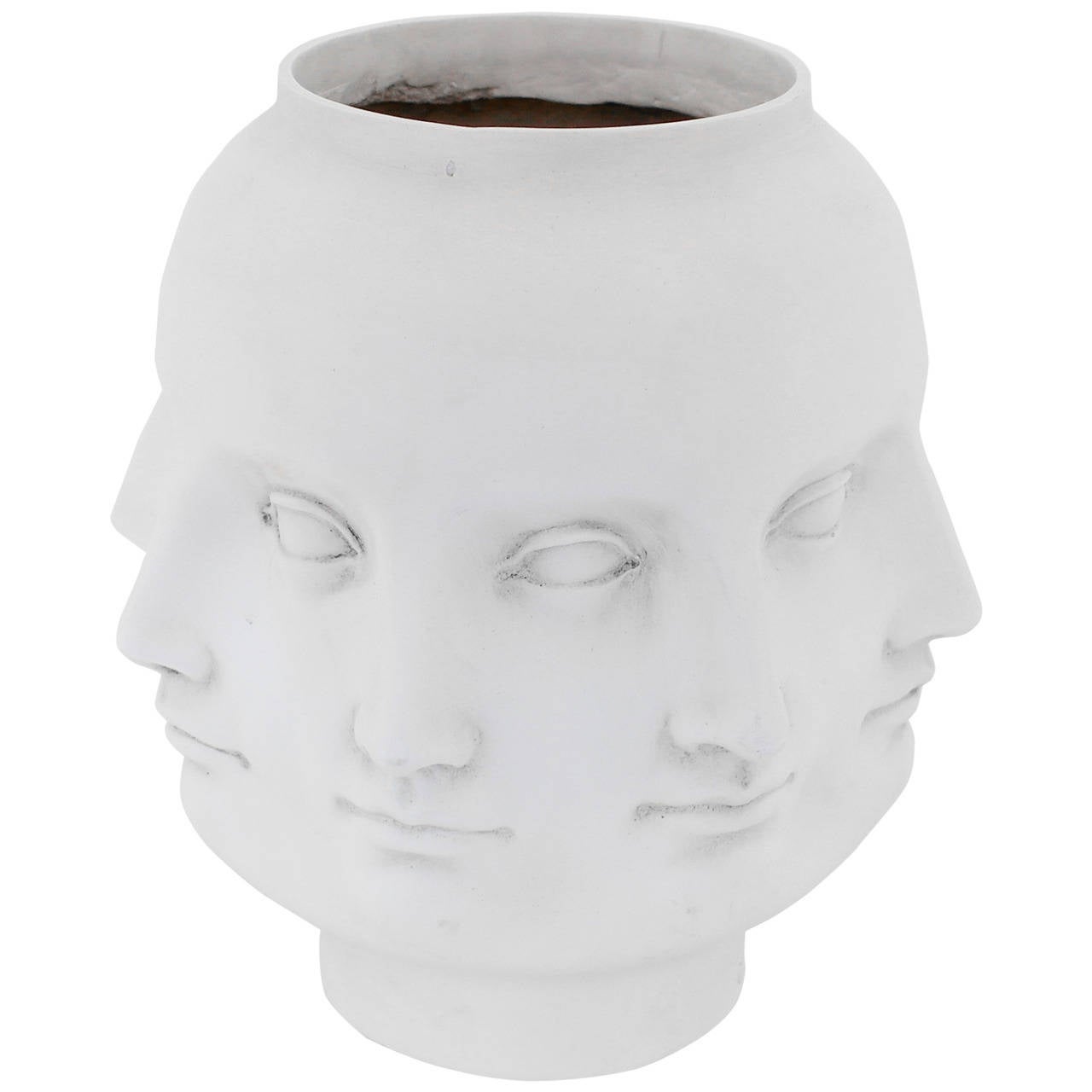 Modernist Vase with Perpetual Faces For Sale