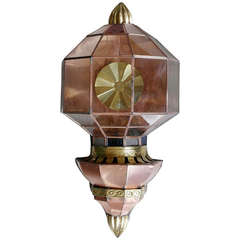 Large Vintage Mexican Copper Wall Sconce