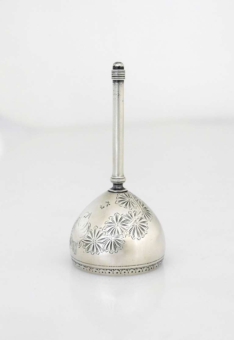 19th Century Gorham Aesthetic Sterling Silver Bell