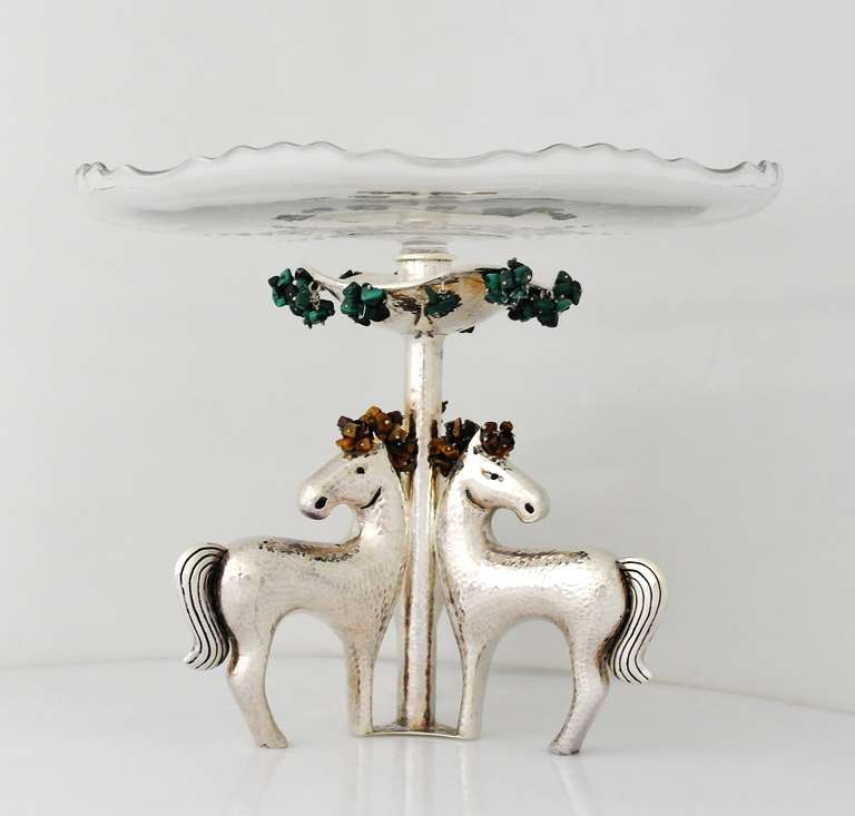 Emilia Castillo Sterling Silver Figural Equine Centerpiece In Excellent Condition In New York, NY
