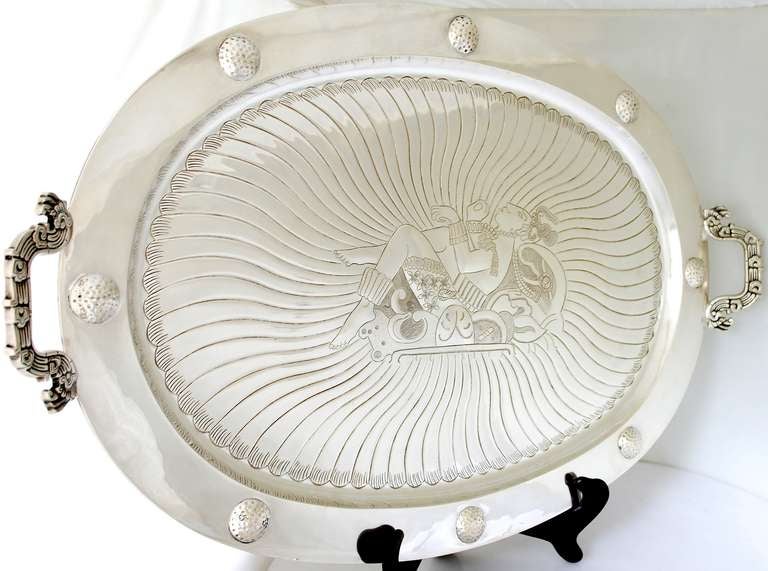 Monumental Tane Mexico Sterling Silver Serving Tray