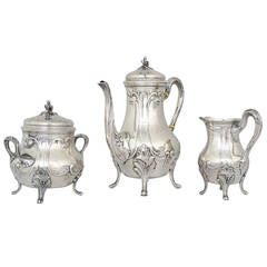 Emile Puiforcat .950 Silver Rococo Tea Service