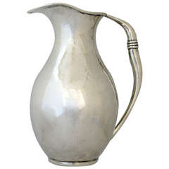 Taxco Midcentury Sterling Silver Pitcher