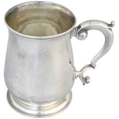 Important Sterling Silver Tankard, Richard Bayley, London, circa 1745