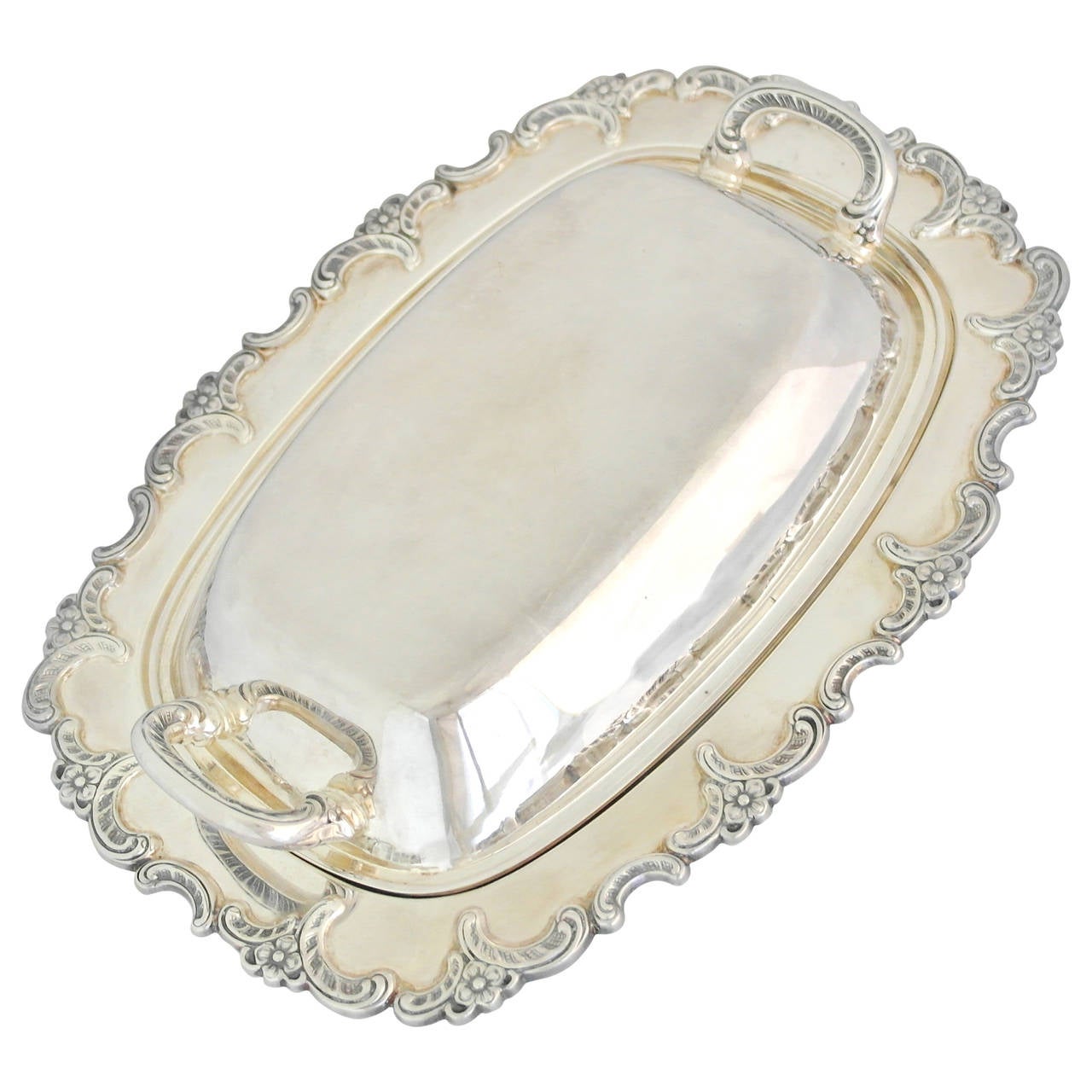 German Sterling Silver Covered Serving Dish at 1stDibs
