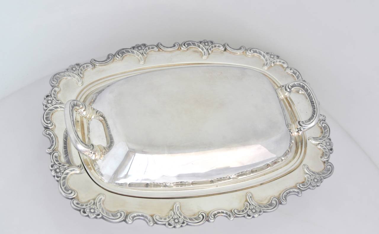German Sterling Silver Covered Serving Dish at 1stDibs