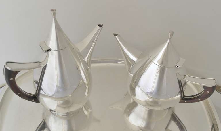 Codan Taxco Sterling Silver Coffee & Tea Service In Excellent Condition In New York, NY