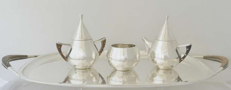 Mid-20th Century Codan Taxco Sterling Silver Coffee & Tea Service