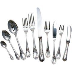 Vintage Silverplate Christofle Marly Flatware Set