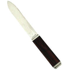 Conquistador Taxco Large Sterling Silver & Rosewood Letter Opener 1950