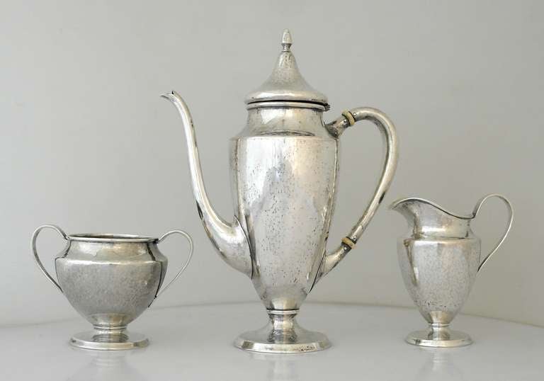 Clemens Friedell Arts & Crafts Sterling Silver Tea Set 1928 3