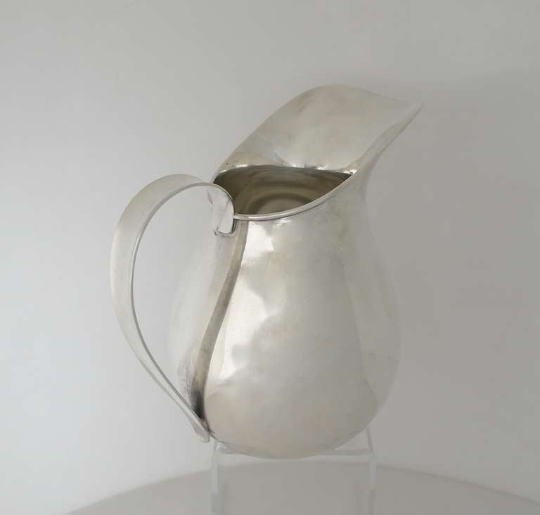 Mid-20th Century Allan Adler Sterling Silver Moderne Pitcher