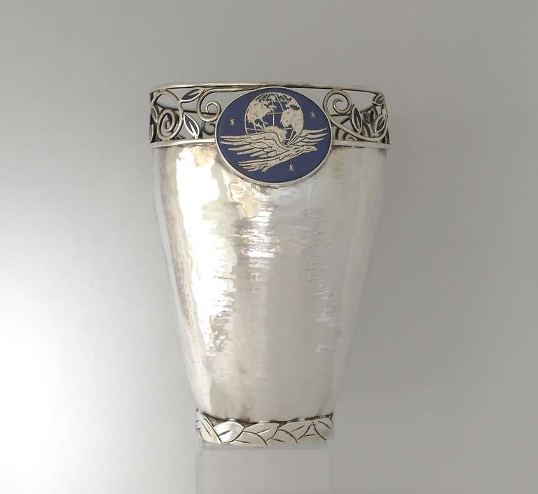 Emilia Castillo Hammered Silverplate Wine Cooler 1990