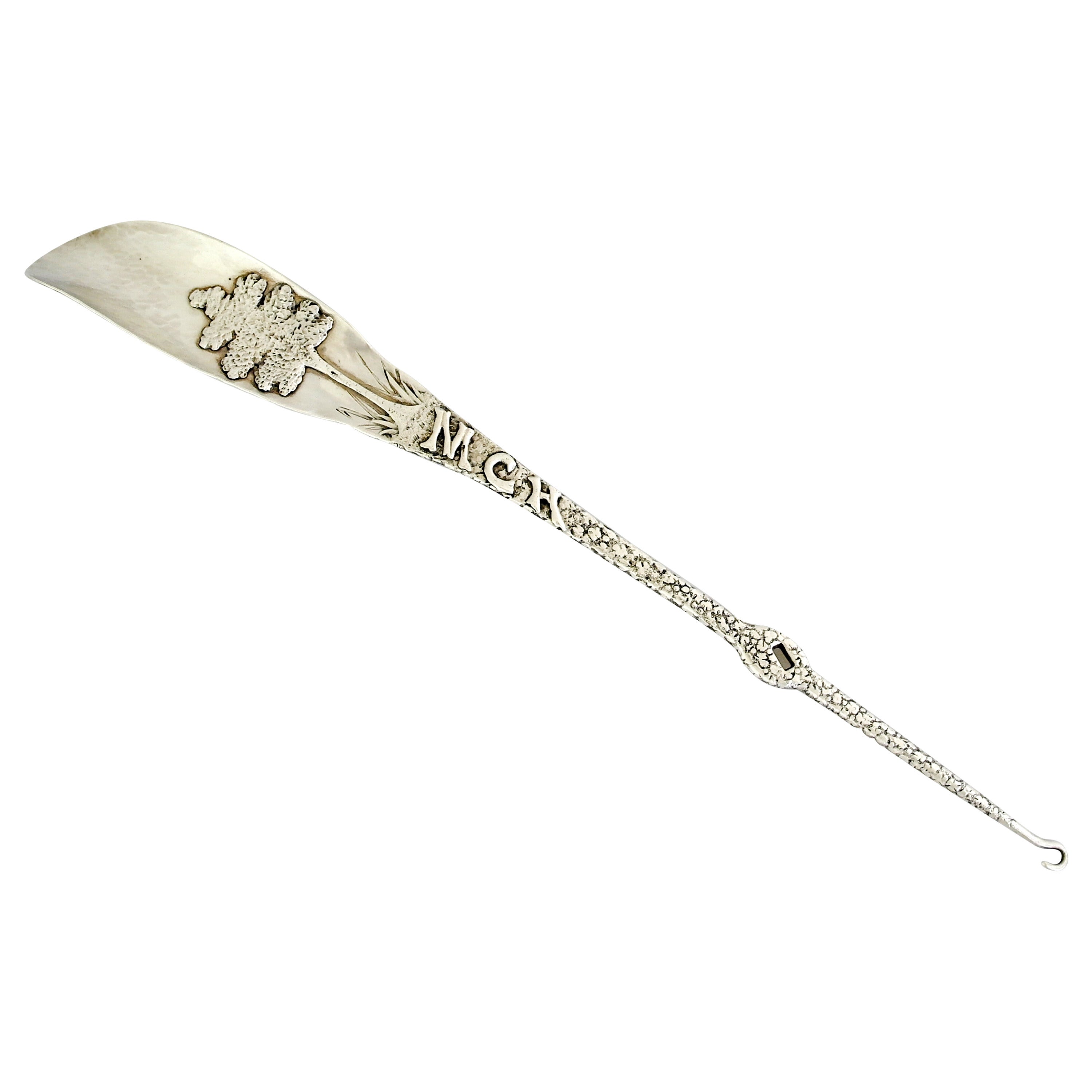 INCREDIBLE, MONUMENTAL SHOEHORN by Shiebler Sterling Silver 1890 For Sale