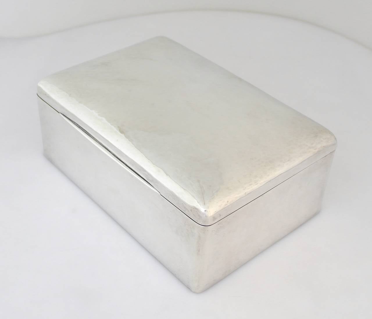 American Museum Quality Richard Dimes Boston Large Hand-Wrought Sterling Silver Box 1915