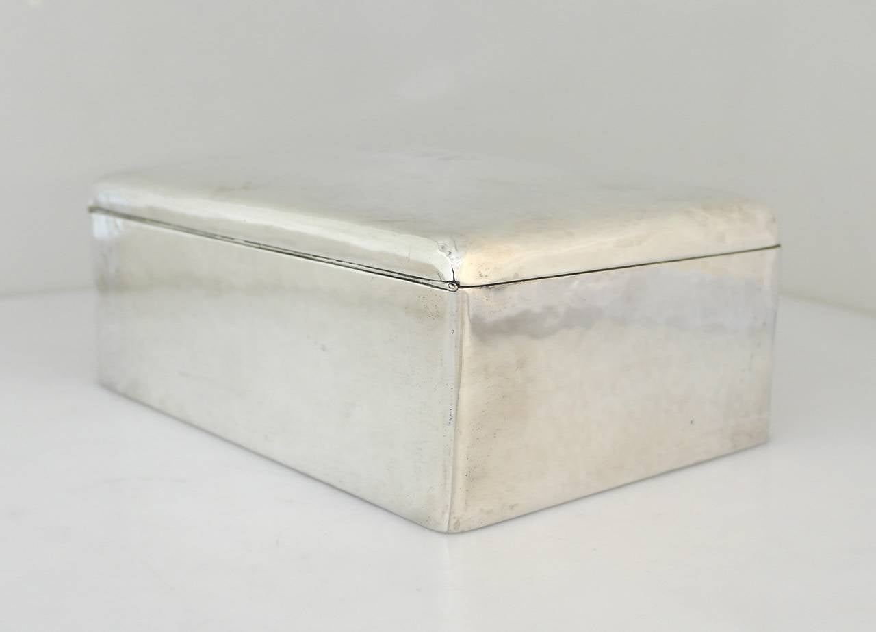 Museum Quality Richard Dimes Boston Large Hand-Wrought Sterling Silver Box 1915 2