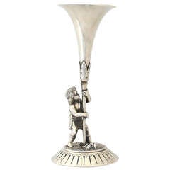 Gorham Aesthetic Coin Silver Figural Vase