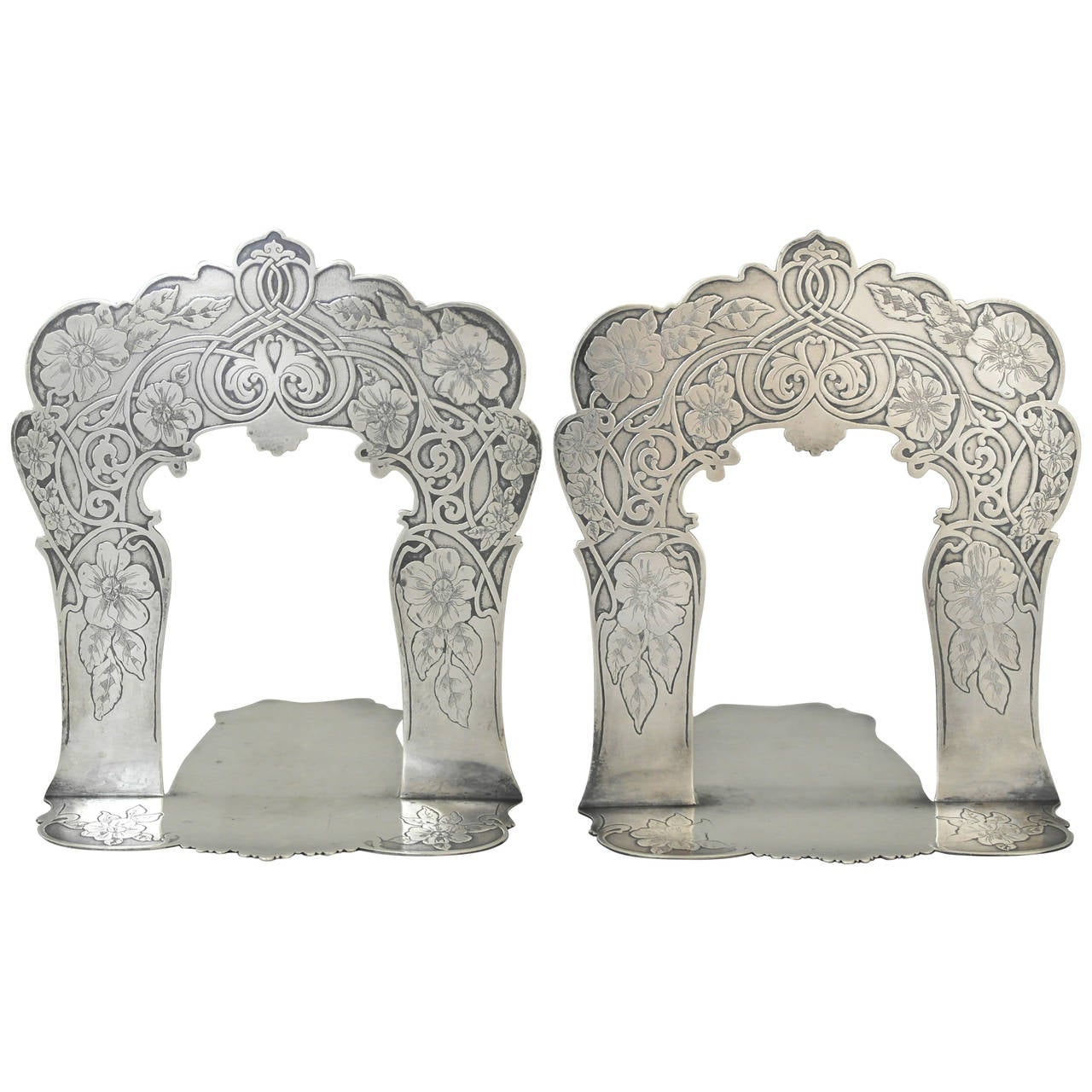 Museum Quality Tiffany and Co. Sterling Silver Pair of Bookends, 1905