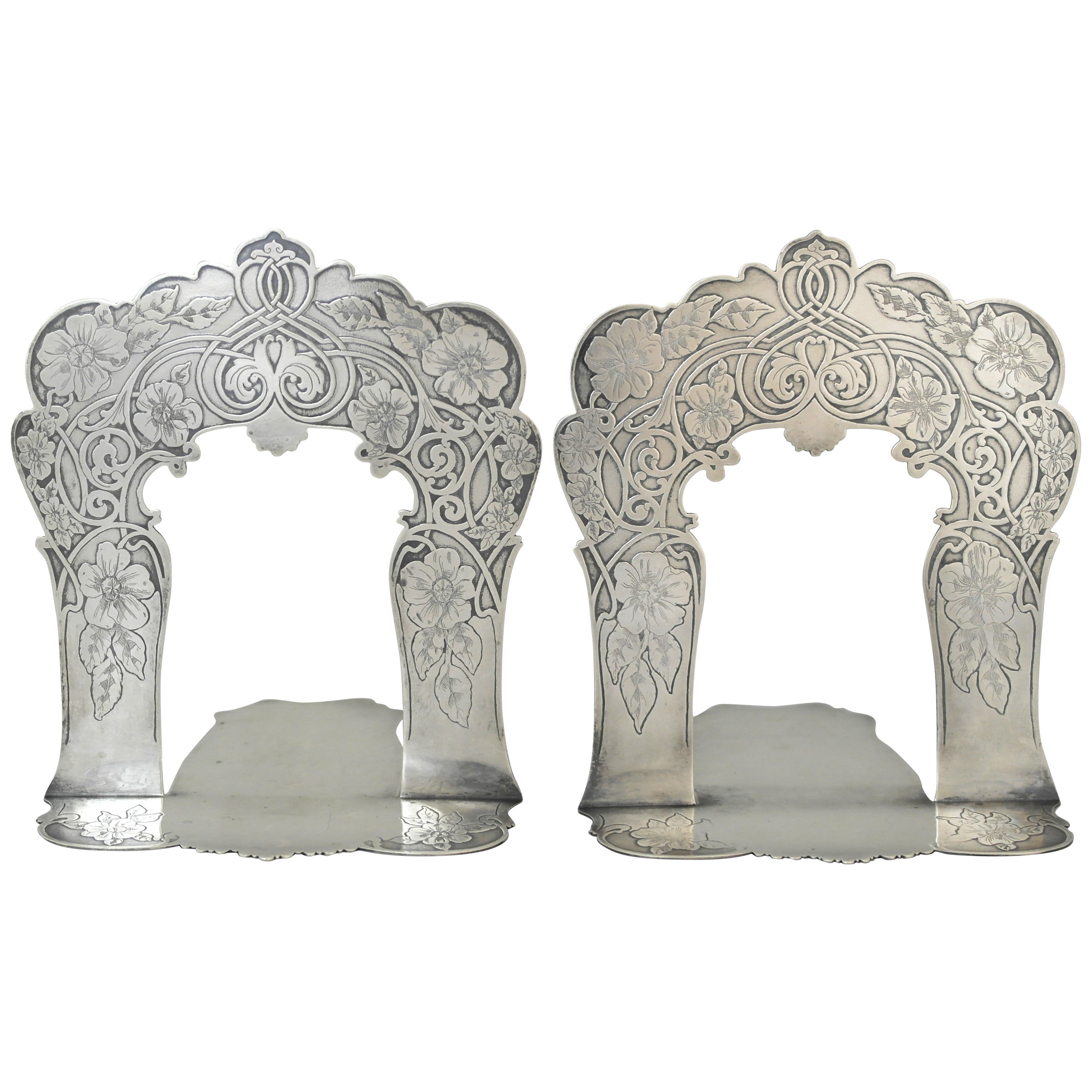 Museum Quality Tiffany & Co. Sterling Silver Pair of Bookends, 1905