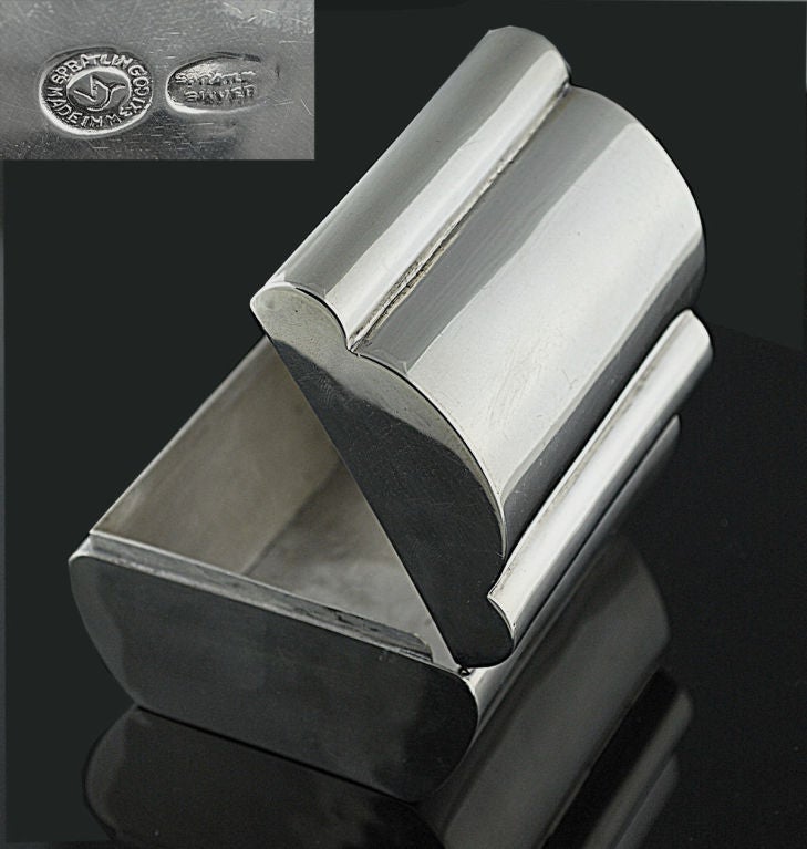 William Spratling 1945 Purse Box Sterling Silver Taxco, Mexico In Excellent Condition For Sale In New York, NY