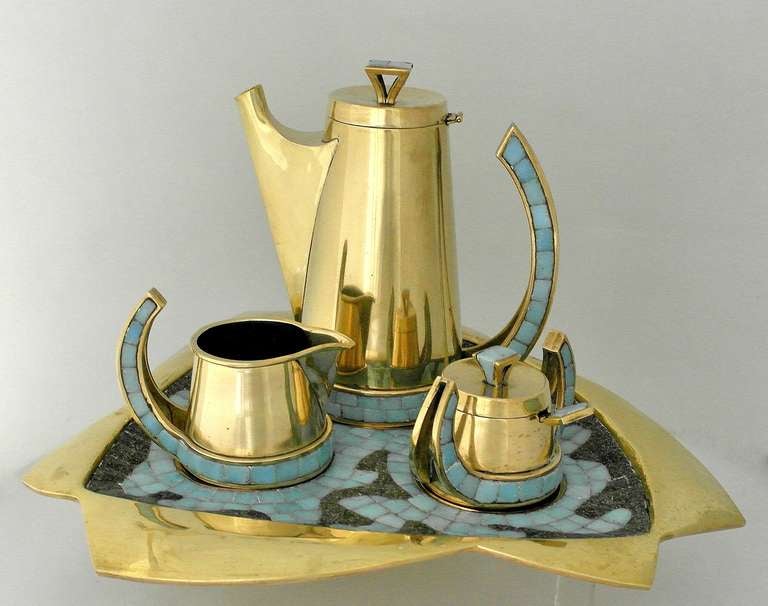 Mexican Salvador Teran Modernist Tea Service